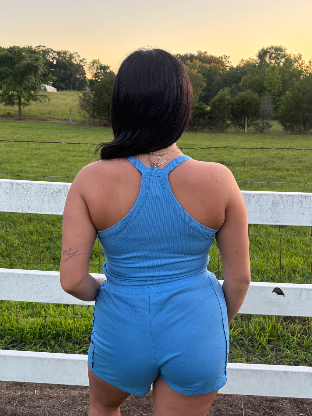 Spring time blues SHORTS set