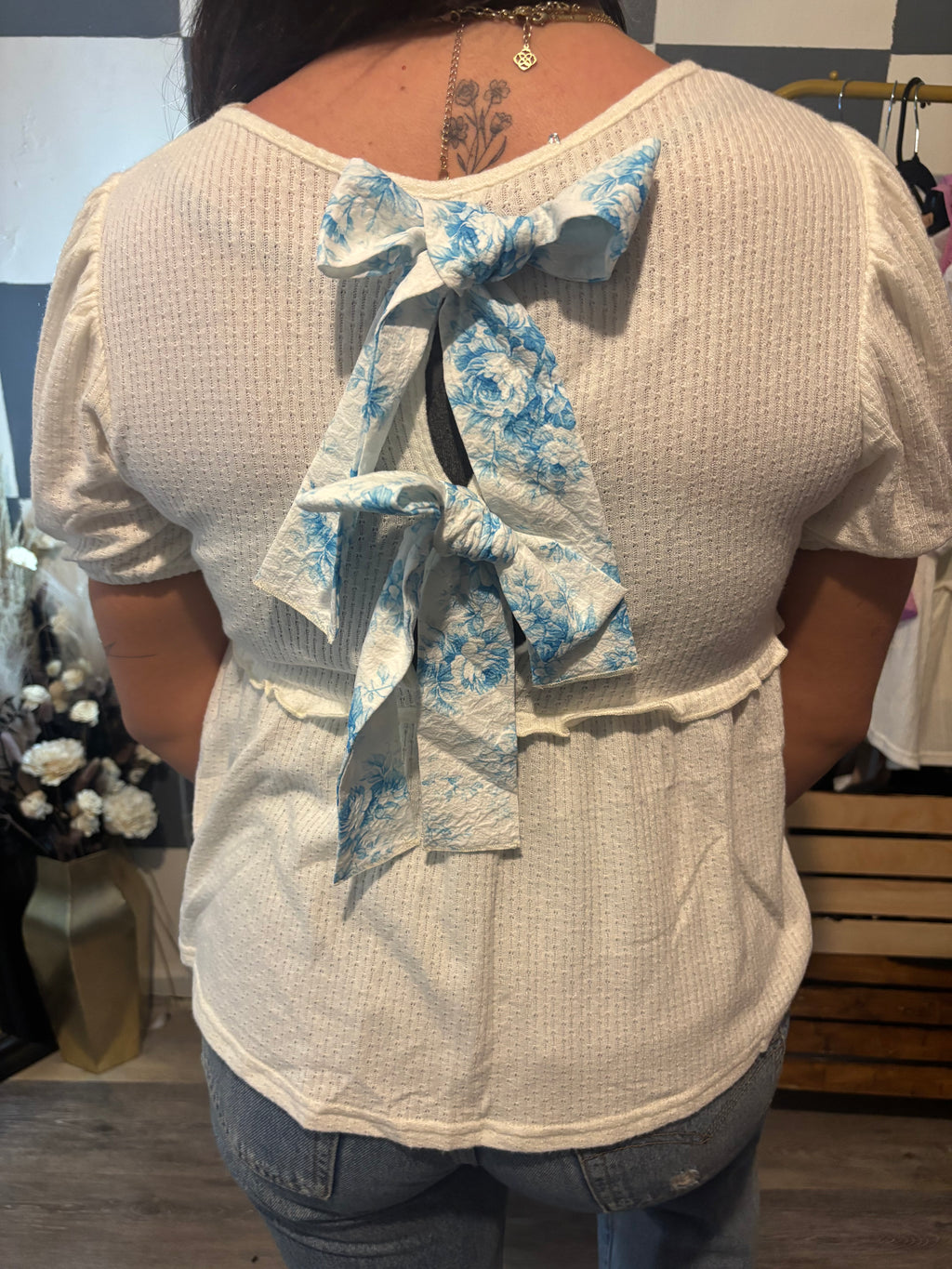Southern Belle Bow Tie-Back Top