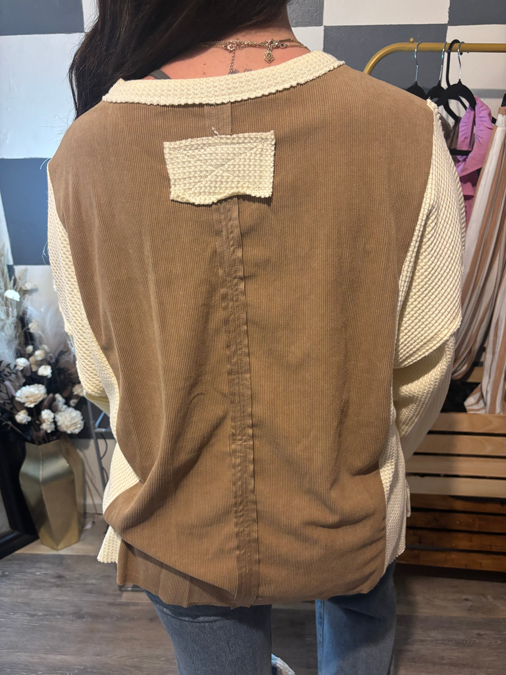 Stay Floral Top - Khaki
