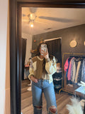 Stay Floral Top - Khaki