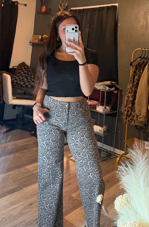 All in Leopard Jeans