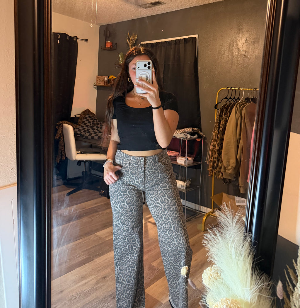 All in Leopard Jeans