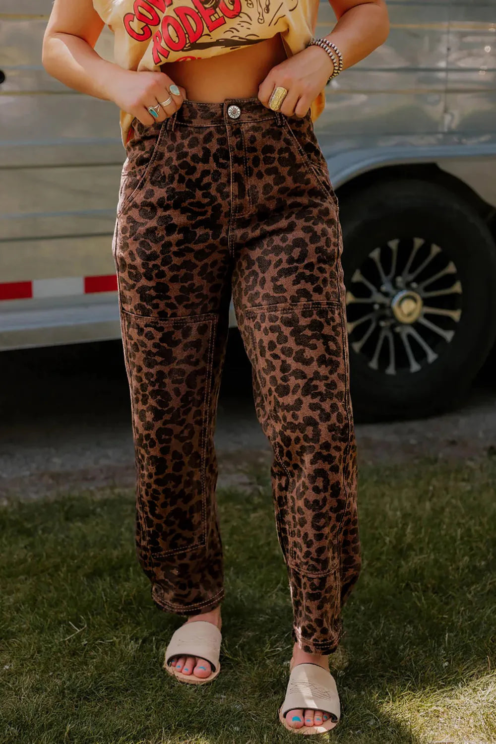 Living In Leopard Jeans